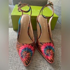 Gianni Bini Renatay Tie-Dye Stud Detail Ankle-Strap Pump